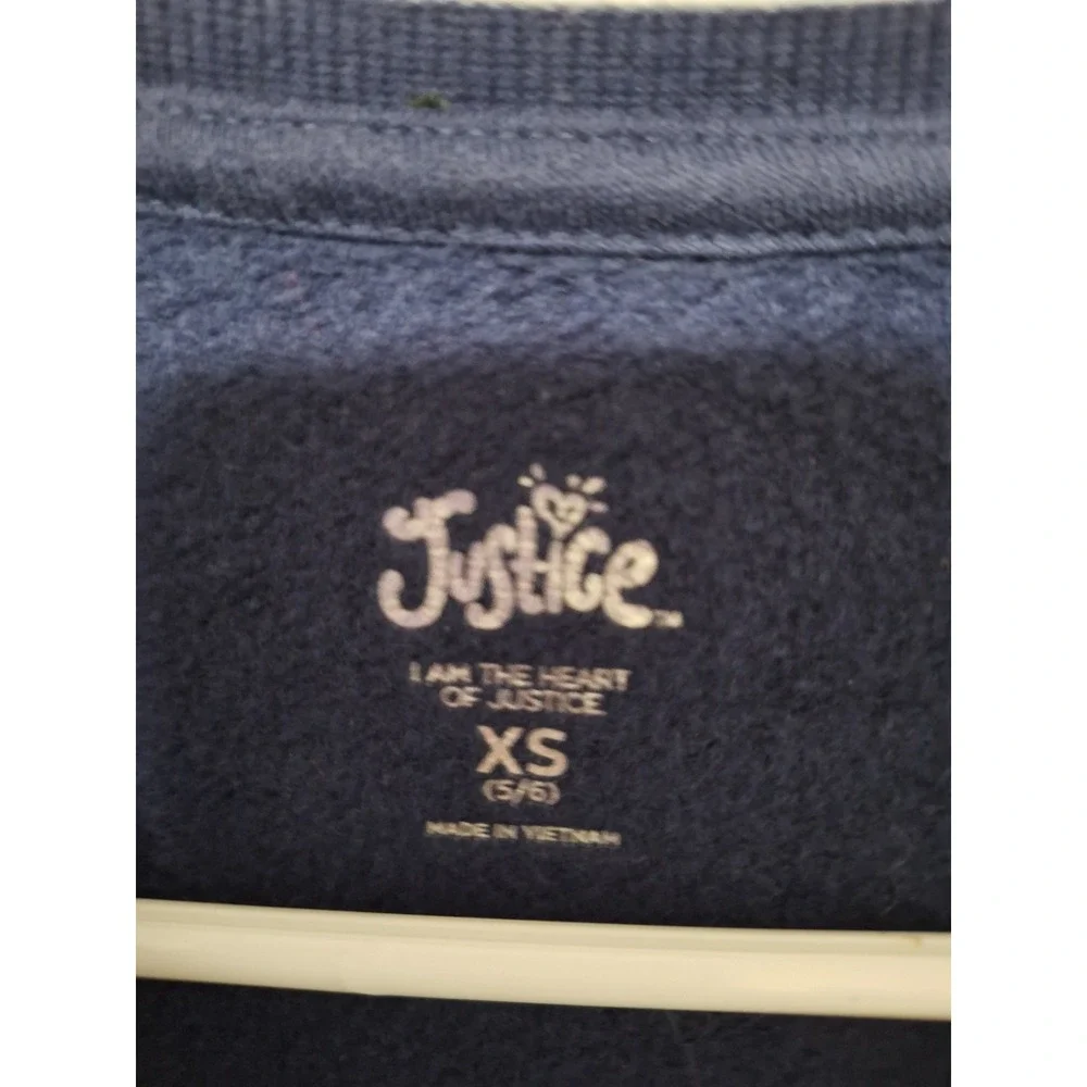 Justice Girls XS 5/6 Navy Blue Sequin Athletic Club 04 Sweater Dress Tunic Top